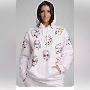 Pacific & COGraphic Face Print Hoodie/ trendy fashion street style/ woman’s M